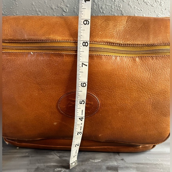 American Angel tan leather mail bag 1980’s side body bag - Picture 15 of 15